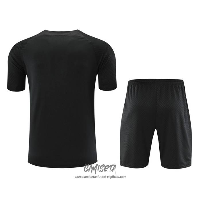 Chandal del Paris Saint-Germain 2022-2023 Manga Corta Negro - Pantalon Corto
